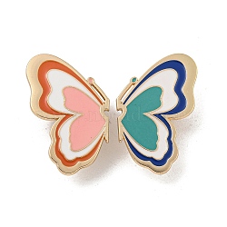 Valentine's Day Couple Alloy Brooches, Split Enamel Pins, Butterfly, 34x44.5mm(JEWB-A025-04A)