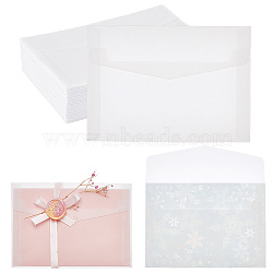 Blank Parchment Paper Envelopes, Semitransparent Envelope, Rectangle, Ghost White, 125x176x0.2mm(AJEW-WH0038-98B)