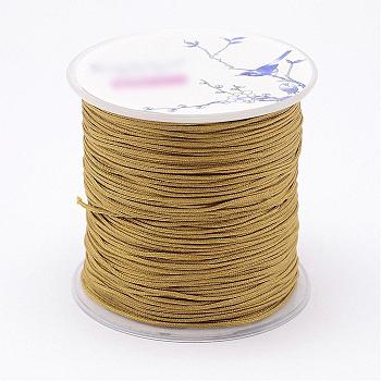Nylon Threads, Dark Goldenrod, 1mm, about 109.3yards/roll(100m/roll)