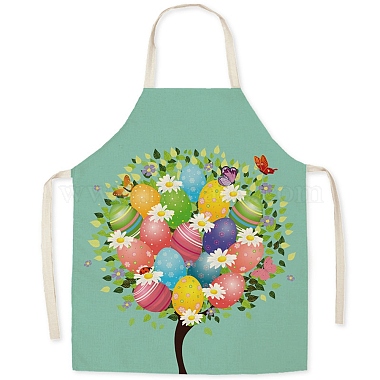 Cute Easter Egg Pattern Polyester Sleeveless Apron(PW-WG98916-44)-1