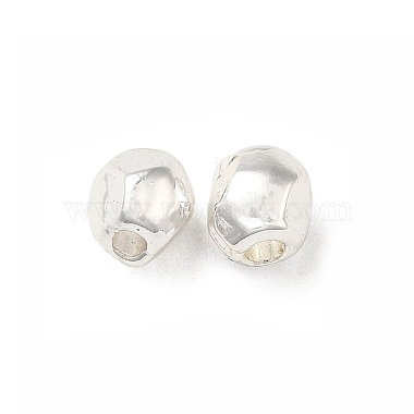 Silver Oval Alloy Beads