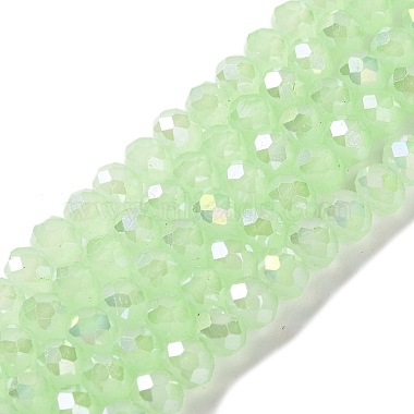 Pale Green Round Glass Beads