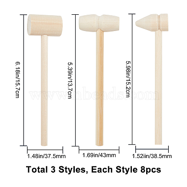 SUPERFINDINGS Wood Hammers(WOOD-FH0001-49)-2