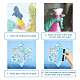 16 Sheets Waterproof PVC Colored Laser Stained Window Film Static Stickers(DIY-WH0314-081)-3