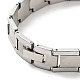 201 Stainless Steel Rectangle Watch Band Bracelet(BJEW-H550-02P)-3