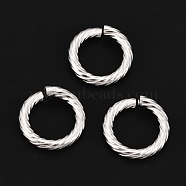 304 Stainless Steel Jump Ring, Open Jump Rings, Silver, 13x2mm, Inner Diameter: 9mm, 12 Gauge (STAS-G224-23S-03)