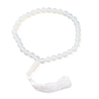 Synthetic Opalite Beads Stretch Bracelets, Inner Diameter: 4-1/2 inch(11.3cm)