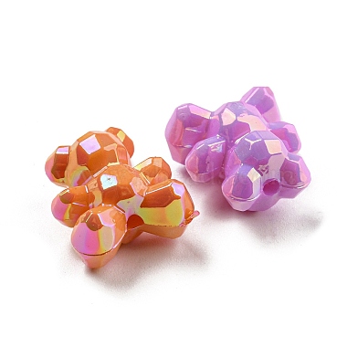 UV Plating Opaque Acrylic Faceted Beads(MACR-D024-03)-2