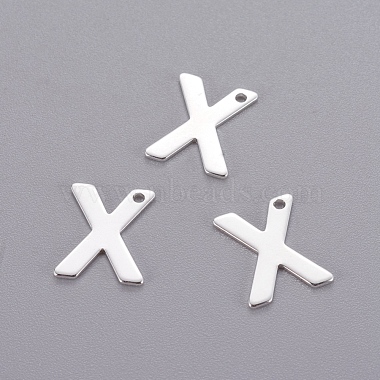 Silver Alphabet 304 Stainless Steel Charms