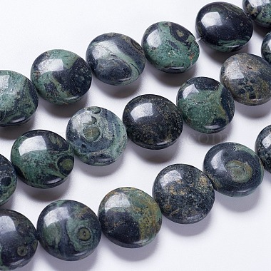 20mm Flat Round Ocean Jasper Beads