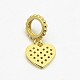 Heart Brass Micro Pave AAA Cubic Zirconia Large Hole European Dangle Charms(ZIRC-L047-21G-NR)-2