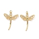 Brass Cubic Zirconia Charms(KK-G453-23G)-2