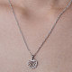 201 Stainless Steel Hollow Shell Pendant Necklace(NJEW-OY001-50)-1