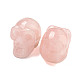 figurines de crâne de quartz rose naturel d'Halloween(DJEW-L021-01E)-2