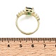 Brass Pave Cubic Zirconia Cuff Open Rings(CU-CBA5C10-11G)-5