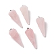 Pendentifs de quartz rose naturel(G-G848-01P-06)-1