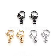 304 Stainless Steel Lobster Claw Clasps, Parrot Trigger Clasps, Mixed Color, 12x7x3.5mm, Hole: 1.5mm(STAS-H353-D-02)