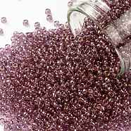 TOHO Round Seed Beads, Japanese Seed Beads, (628) Pink Rose Gold Luster, 11/0, 2.2mm, Hole: 0.8mm, about 1103pcs/10g(X-SEED-TR11-0628)