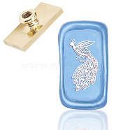 Wax Seal Brass Stamp Head, for Wax Seal Stamp, Rectangle, Animal Pattern, 4.5x2.3x1.45cm(AJEW-WH0215-005)