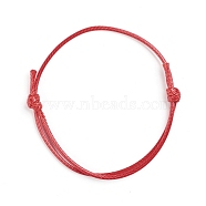 Korean Waxed Polyester Cord Bracelet Making, Red, Adjustable Diameter: 40~70mm(AJEW-JB00011-08)