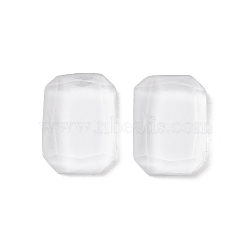 Glass Cabochons, Rectangle, Faceted, Clear, 18x13x4mm(FIND-C047-07B)