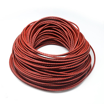 Leather Braided Cord, Red, 6mm, about 54.68 yards(50m)/bundle