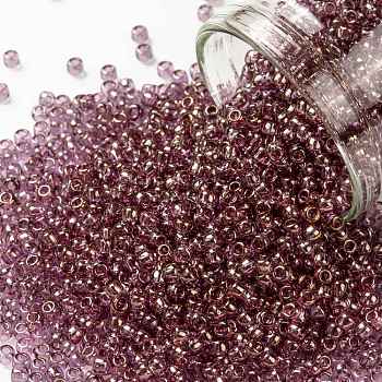 TOHO Round Seed Beads, Japanese Seed Beads, (628) Pink Rose Gold Luster, 11/0, 2.2mm, Hole: 0.8mm, about 1103pcs/10g