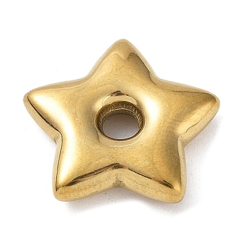 304 Stainless Steel Spacer Beads, Star, Golden, 18.5x19.5x4.5mm, Hole: 3.5mm