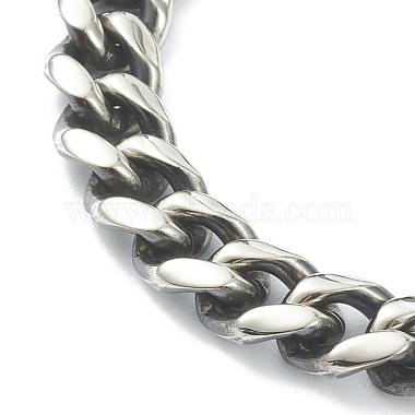 Men's 304 Stainless Steel Cuban Link Chain Bracelets(STAS-A051-04B)-3