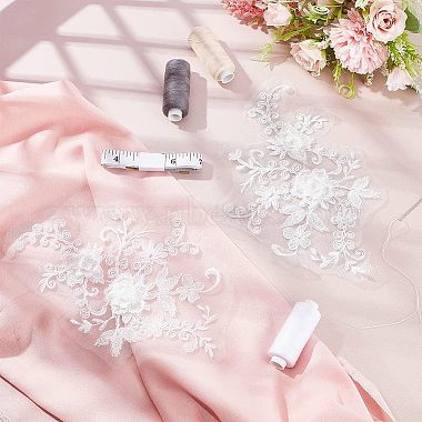 3D Flower Polyester Embroidery Appliques(DIY-WH0043-93)-4