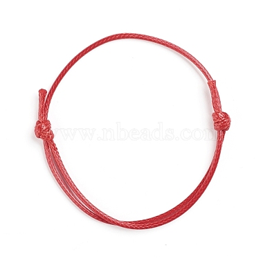 Red Waxed Cotton Cord Bracelet Making