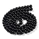 Black Glass Pearl Round Loose Beads For Jewelry Necklace Craft Making(X-HY-10D-B20)-3