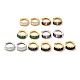 Серьги-кольца из латуни с кубическим цирконием для женщин(EJEW-H091-06)-1