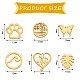 6 Pairs 6 Style Butterfly & Leaf & Tree of Life & Cat Claw Print & Music Note & Wave 316 Surgical Stainless Steel Stud Earrings for Women(JE932A)-3