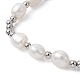4Pcs 4 Style Natural Pearl & Brass Beaded Stretch Bracelets Set for Women(BJEW-JB09662-02)-4