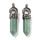 Natural Green Aventurine Pointed Big Pendants(G-Q163-02AS-02)-1