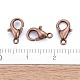 Red Copper Tone Zinc Alloy Lobster Claw Clasps(X-E103-NFR)-5