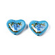 Flower Printed Opaque Acrylic Heart Beads(SACR-S305-28-O02)-2