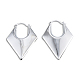 Brass Chunky Rhombus Hoop Earrings for Women(EJEW-N011-82P)-1