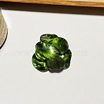 3D Flower Acrylic Pendants, Green, 41x42.5x9.5mm, Hole: 2mm(OACR-H116-09D)