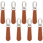 8Pcs PU Leather Zipper Pulls for Handbags Luggage and Jacket, Sienna, 67mm(FIND-CL0002-09A)