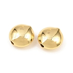 Brass Beads, Round, Rack Plating, Long-Lasting Plated, Lead Free & Cadmium Free, Real 18K Gold Plated, 11.5x6.5mm, Hole: 1.8mm(KK-H292-11G)