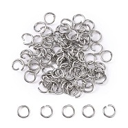 304 Stainless Steel Open Jump Rings, Metal Connectors for DIY Craft Jewelry and Keychain, Stainless Steel, 18 Gauge, 7x1mm, Inner Diameter: 5mm, about 86pcs/10g(X-STAS-R049-7x1mm)
