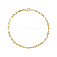 Golden 925 Sterling Silver Mesh Chain Bracelet(CJ1255-12)