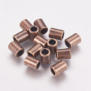 Tibetan Style Alloy Beads, Column, Red Copper, Lead Free & Cadmium Free, 8x6mm, Hole: 4mm(X-K0NWK061)