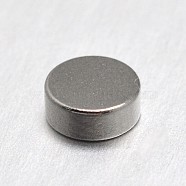 Small Circle Magnets, Button Magnets, Strong Magnets Fridge, Platinum, 6x2mm(FIND-I002-04C)
