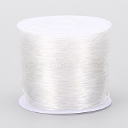 Round Crystal Elastic Stretch Thread, for Bracelets Gemstone Jewelry Making Beading Craft, White, 1mm, about 30.6 yards(28m)/roll(EW-Z001-C03-1.0mm)
