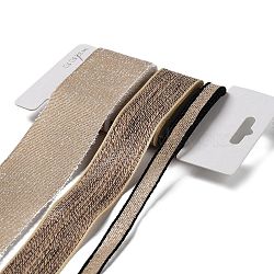9 Yards 3 Styles Polyester Ribbon, for DIY Handmade Craft, Hair Bowknots and Gift Decoration, Brown Color Palette, Tan, 3/8~1-5/8 inch(10~40mm) about 3 yards/style(SRIB-C002-08B)