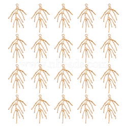 Alloy Pendants, Branch, Golden, 41x21x2mm, Hole: 1.8mm, 20pcs/box(FIND-NB0004-19)