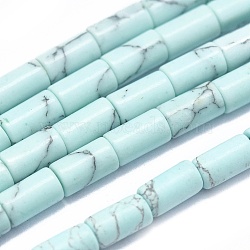 Synthetic Turquoise Beads Strands, Column, 3.5~4x2mm, Hole: 0.7mm(G-A177-02-07)